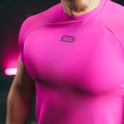 SBD Nova Training T-Shirt -Lyhythihainen Treenipaita (26) - Hehkuva Pinkki/Musta